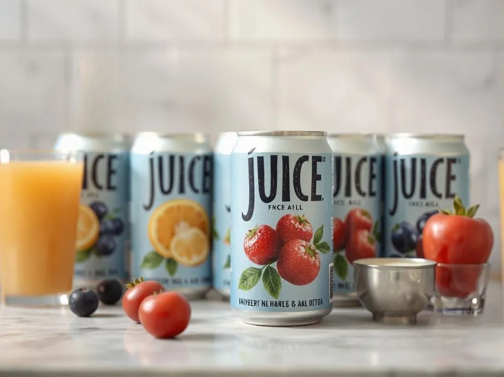 ブドウとトマト風味の缶ジュース。清涼飲料水の飲み過ぎが膵臓がんリスクを高める可能性を示す。