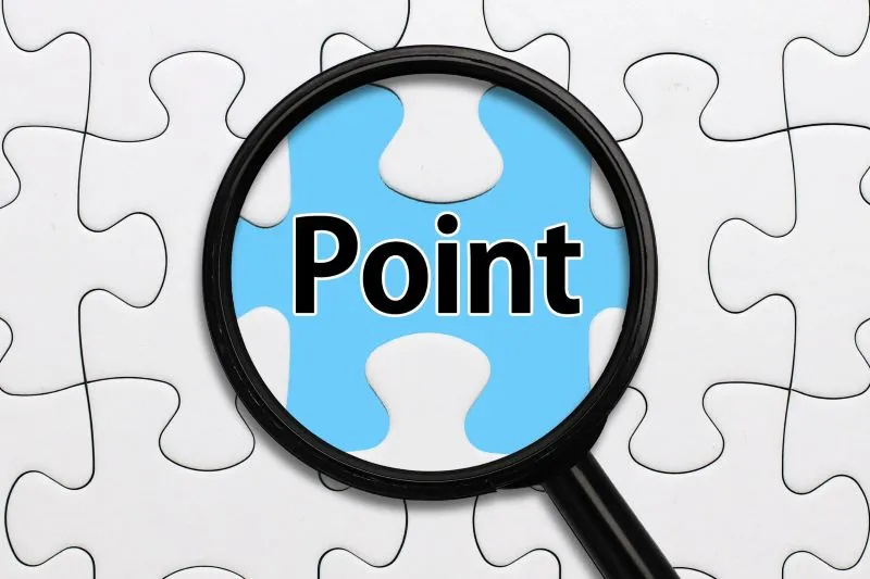 拡大鏡で「Point」の文字を強調した画像