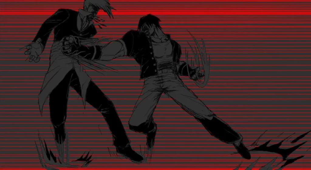 耳つぼ施術の痛みで格闘技のように暴れる患者の比喩イラスト