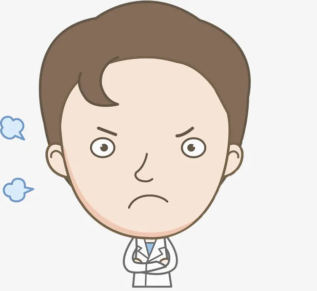 白衣を着た男性医師が腕を組んで怒っている漫画風イラスト。顔の横にプンプンの効果音が描かれ、製薬会社や西洋医学への不信感を象徴している。