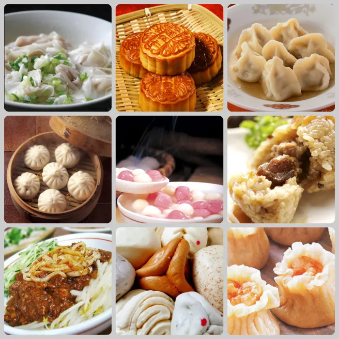 f:id:li-hari:20180526144955j:plain 小籠包、月餅、ワンタン、ジャージャー麺、水餃子など多彩な中華料理の盛り合わせ
