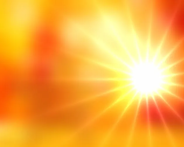 光視症の症状で見える白い光の束（ジグザグの閃光）。実際の患者さんが訴える視界に近いイメージ