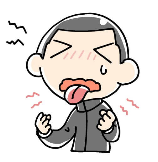 舌が腫れて硬い、ヨダレが出るのは数回で治った