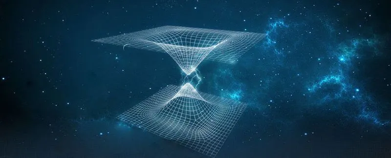 平行宇宙を象徴する上下対称の山のイラスト
