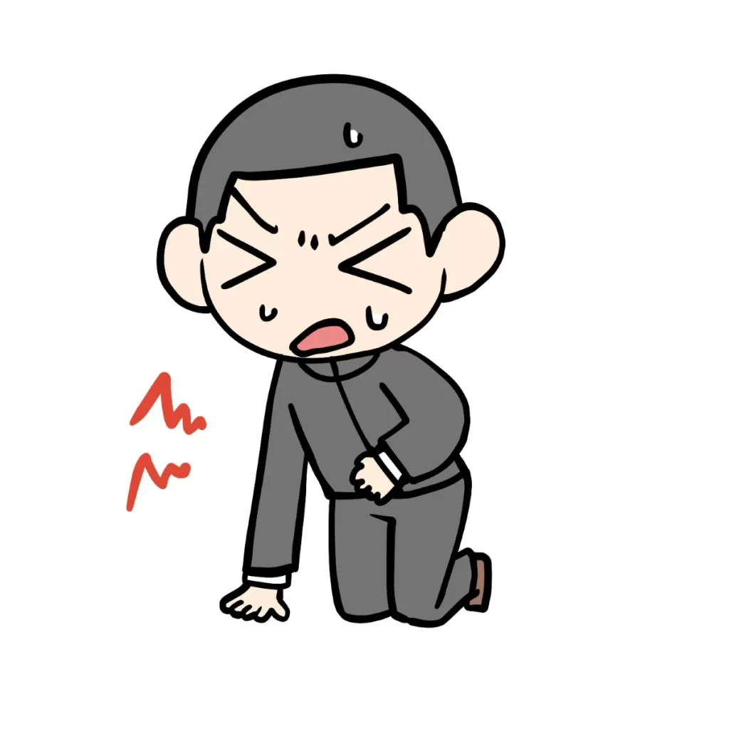 えのき茸食べ過ぎで激痛！胃を押さえてうずくまる子供