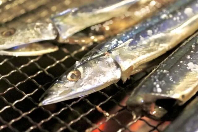 炭火で焼いている魚、黄帝内経の東方地域の食生活を象徴