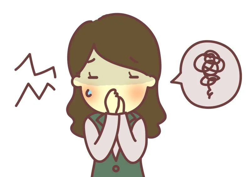 4年間匂いが分からないことに悩む女性のイラスト