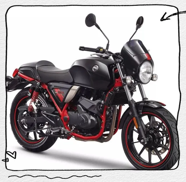 皮ジャン姿の倪海厦先生が乗っていた三洋野狼125バイク