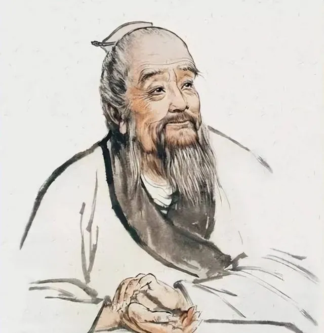 扁鵲の肖像画 水墨画 伝統的な中国の名医